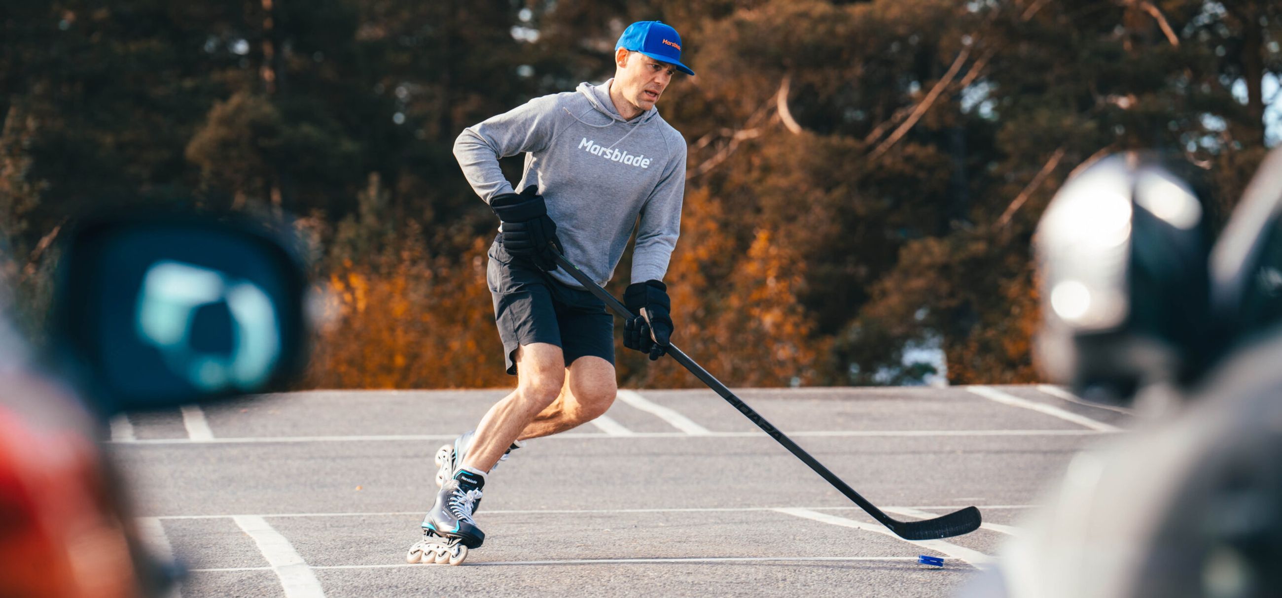 Marsblade O2 Team II skates - off-ice training at parking lot.