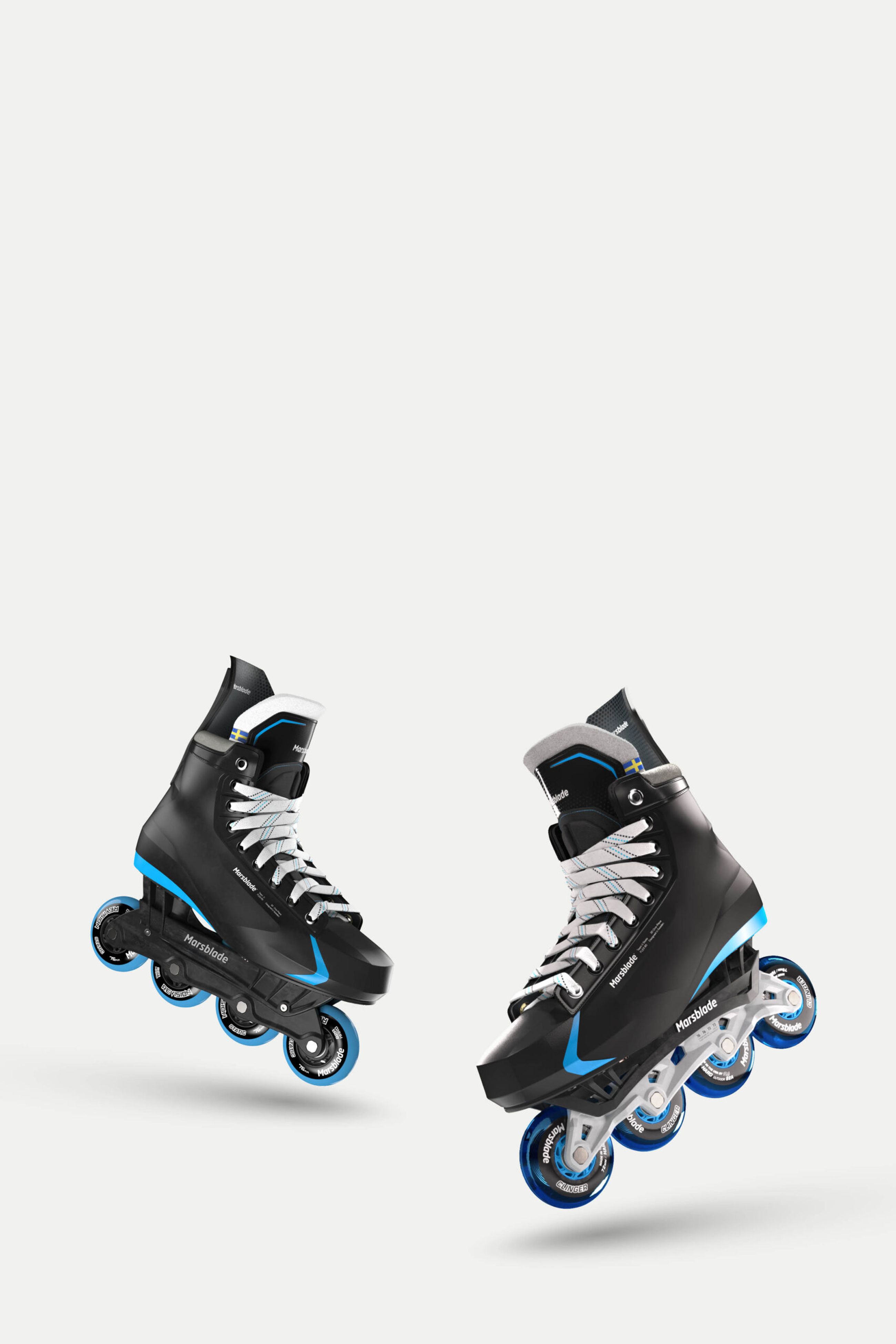 Marsblade O1 and O2 Team II flying skates.