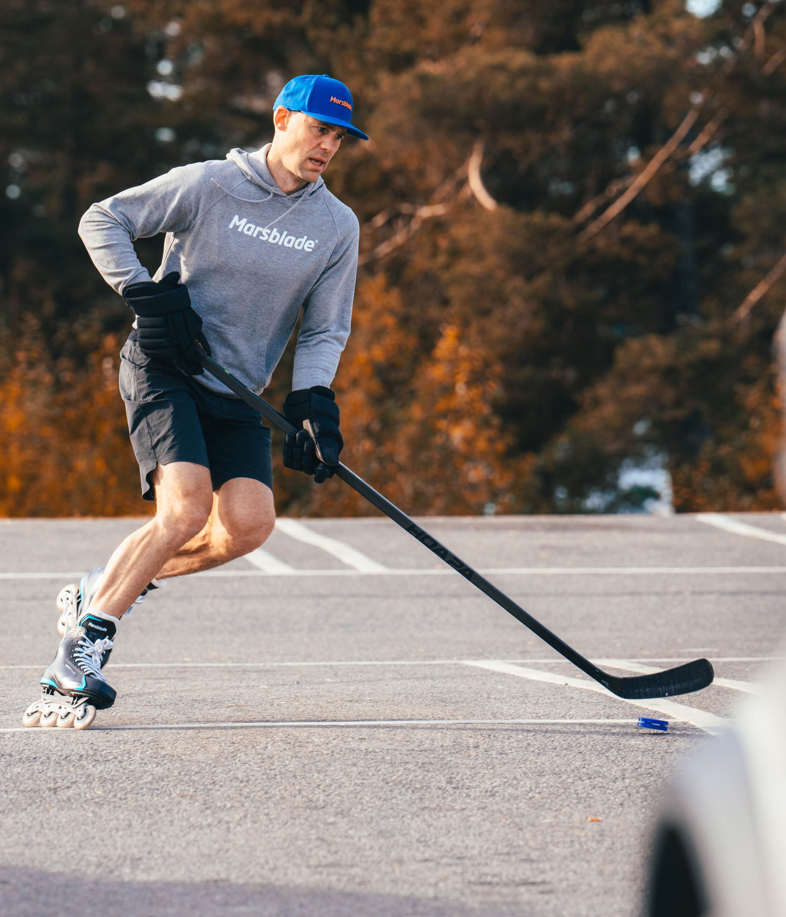 Marsblade O2 Team II skates - off-ice training at parking lot.